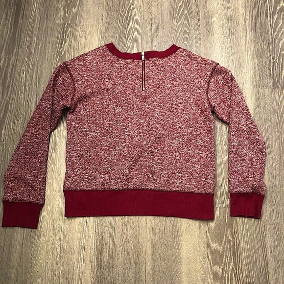 Active USA Cropped Sweatshirt Maroon/Pink Small - Picture 2 of 7